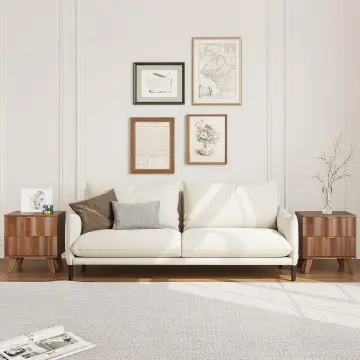 Classic 2-Drawer Wooden Nightstand with Premium Vacuum-Formed Finish