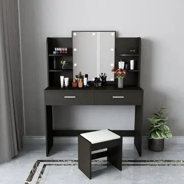 Bedroom Vanity Table with Mirror and Lights
