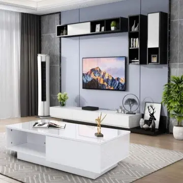 Living room simple storage wood coffee table