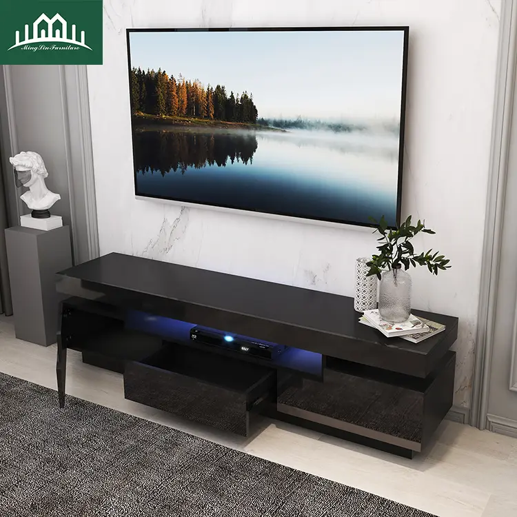 Modern Style Wooden TV Stand Entertainment Center with Drawers (8)gt6