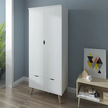 2 door wardrobe with hanging and drawers for bedroom