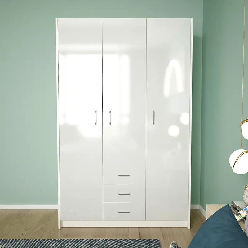 Modern Wood Muti-Functional Armoire with Shelves for Bedroom