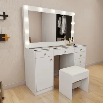 Elevate Your Bedroom with Our Luxurious Wood Vanity Mirror with Lights