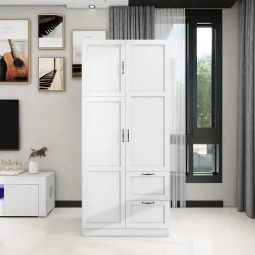 White Modern 2 door storage wardrobe for bedroom