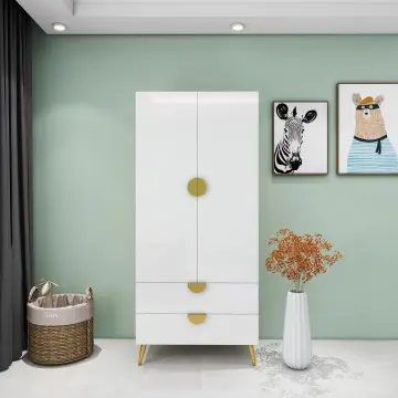 2  door 2 drawers easy assemble wardrobe closet