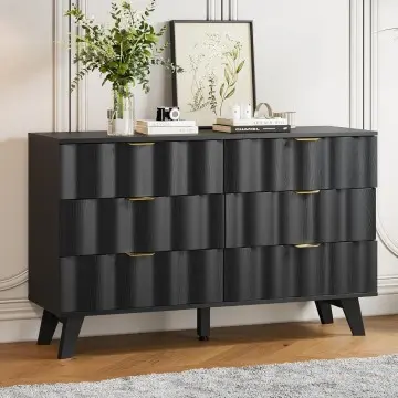 Modern Wooden Bedroom Side Table with 6 Drawers – Stylish & Functional