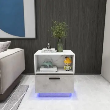 Two tier Rotating Modern Wood coffee table for small spaces