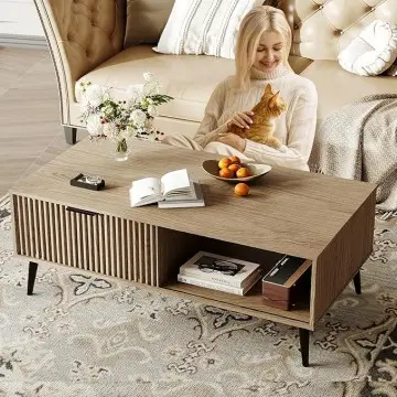 Storage Wood coffee table for sitting room